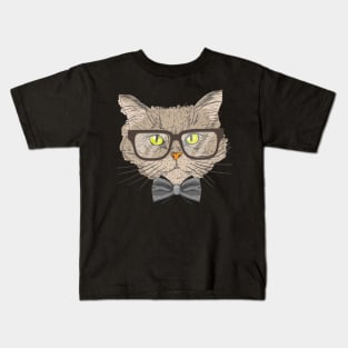 funnt cat Kids T-Shirt